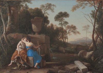 平和と正義のキス、1654 作： Laurent de la Hyre