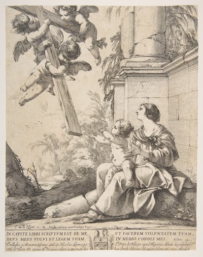 天使と聖母子、1639年。 作： Laurent de la Hyre