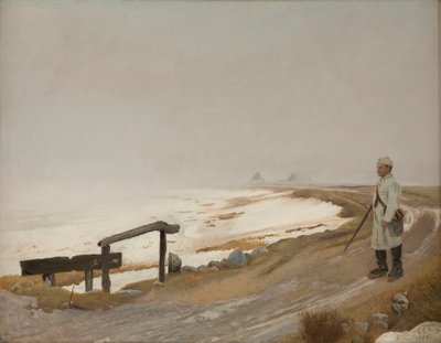 霧の冬の日。 Karrebæksminde 作： Laurits Andersen Ring