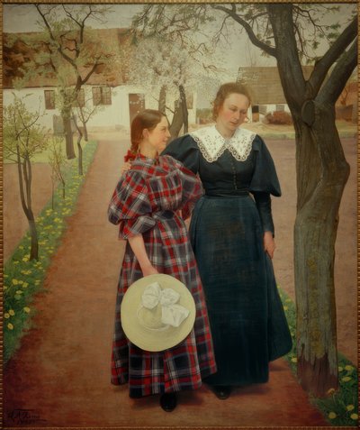 春。エバとシグリッドケーラー 作： Laurits Andersen Ring