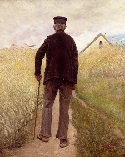 ライ麦畑の中を歩くおじいさん 作： Laurits Andersen Ring