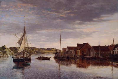 漁村 作： Lauritz Haaland