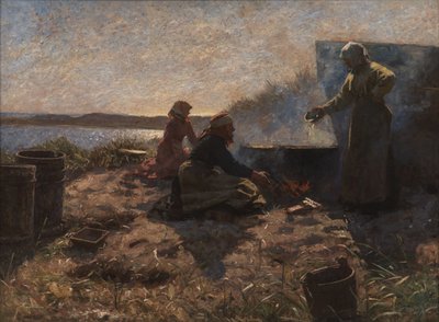 ユトランドのニミンデガブで列車の油を沸騰させる 作： Laurits Regner Tuxen