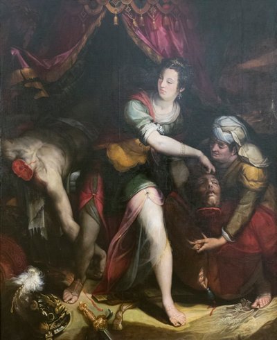 ユディトとホロフェルネス、ラヴィニア・フォンタナ（油彩・キャンバス） 作： Lavinia Fontana