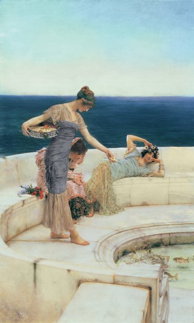 シルバー・フェイバリット、1903年頃（油彩、パネル） 作： Lawrence Alma Tadema