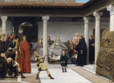 クロティルダとクロービスの子供たちの教育-ローレンスアルマタデマの絵画 作： Lawrence Alma Tadema