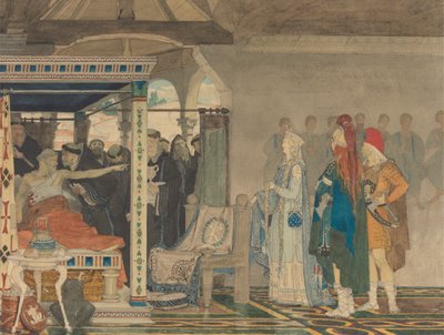 Praetextatus の死の床でフレデゴンダ 作： Lawrence Alma Tadema