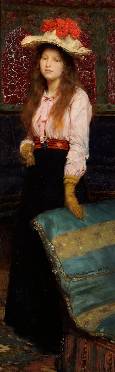 ミス・マックウィルターの肖像、インテリアに小さな全長、1888 作： Lawrence Alma Tadema