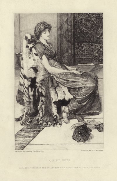 静かなペット 作： Lawrence Alma Tadema