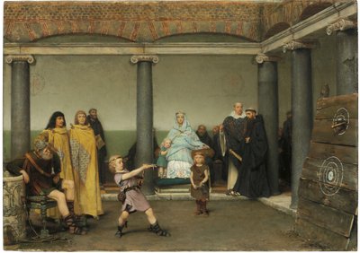 クロチルドとクロービスの子供たちの教育、1868 作： Lawrence Alma Tadema