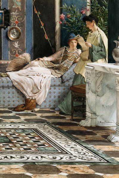 不在者からの手紙、1871 作： Lawrence Alma Tadema
