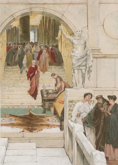 アグリッパ（クロモリト）で観客を待つ 作： Lawrence Alma Tadema