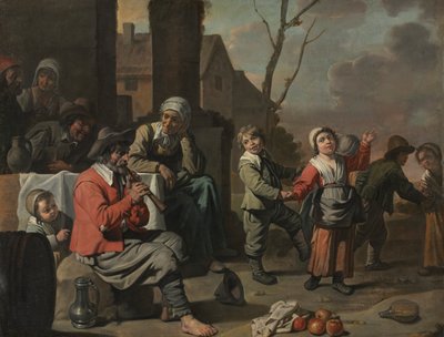 農民の子供たちのダンス、1650年代。 作： Le Nain