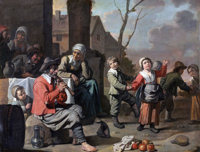 ル・ナンの輪 - 踊る農民の子供たち、1650年代FXD 作： Le Nain Brothers