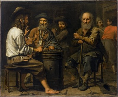 行列の主 - 居酒屋の農民たち 1640年 作： Le Nain Brothers