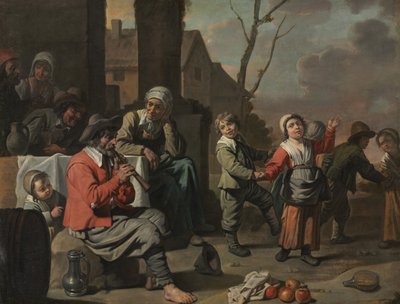 農民の子供たちの踊り、1650年頃 作： Le Nain Brothers