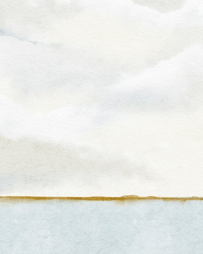 ドックからの朝の眺め、2019年頃（水彩画） 作： Leah Straatsma
