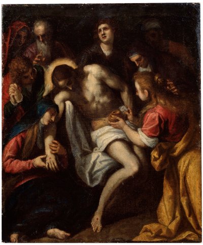 キリストを悼む、16世紀後半または17世紀初頭 作： Leandro Bassano