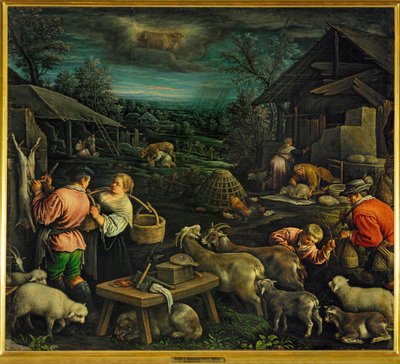 エイプリル（キャンバスに絵画） 作： Leandro da Ponte Bassano