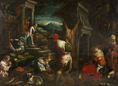 放蕩息子の帰還」1577-88年頃（油彩・キャンバス 作： Leandro da Ponte Bassano
