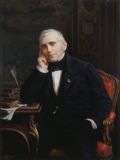 劇作家で台本作家のウジェーヌ・スクライブの肖像 1791-1861 , 1863. 作： Lecomte Vernet