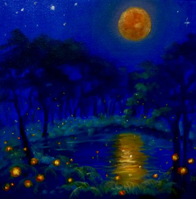 Nightlights, 2020,(油彩・キャンバス) 作： Lee Campbell