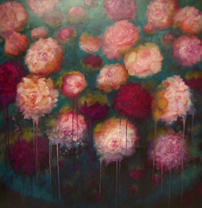 牡丹の薔薇、2024年（キャンバスに油彩） 作： Lee Campbell