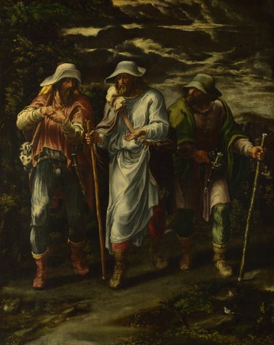 エマオへの道、c。 1570 作： Lelio Orsi da Novellara