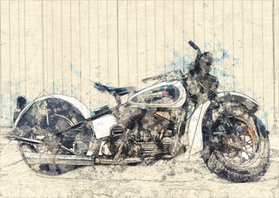 クラシック・モーターサイクル・アート 作： Lembayung senja studio [Vintage Poster]