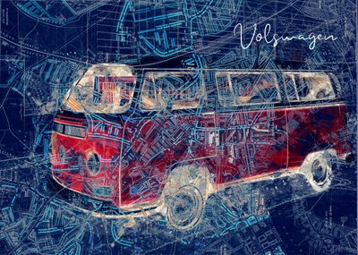 レトロな街の地図 作： Lembayung senja studio [Vintage Poster]
