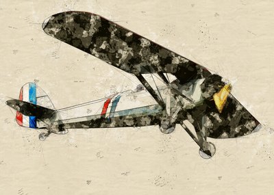 ヴィンテージ航空スケッチ 作： Lembayung senja studio [Vintage Poster]
