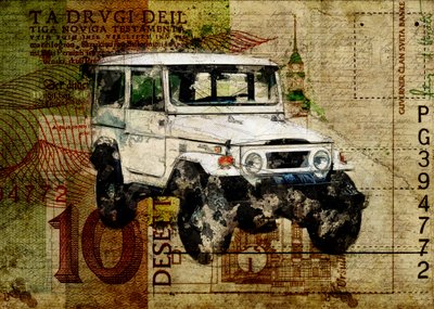 ヴィンテージ・オフロード・エクスプローラー 作： Lembayung senja studio [Vintage Poster]