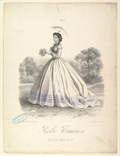 ローブ・トリアノン、Dollfus Mieg & Cie、1865年。 作： Lemercier et Compagnie
