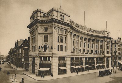 イーストインディアハウス、ニューリージェントストリートのリバティーズ個別間口、c1935。 作： Lemere