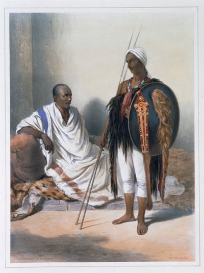 アビシニアンの司祭と戦士、1848年 作： Lemoine