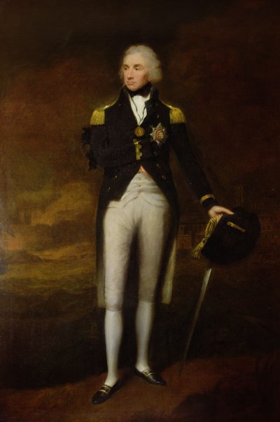 ネルソン子爵提督の肖像 (1758-1805) (キャンバスに油彩) 作： Lemuel Francis Abbott
