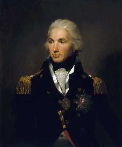 ホレイショ・ネルソン副提督（1758-1805）、初代ネルソン子爵の肖像。キャンバスに油彩 作： Lemuel Francis Abbott