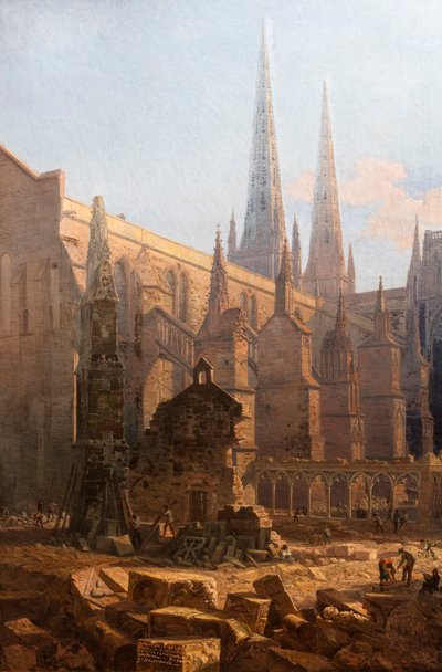 セント・アンドリュー大聖堂の更地、詳細1865年（油彩・カンヴァス） 作： 