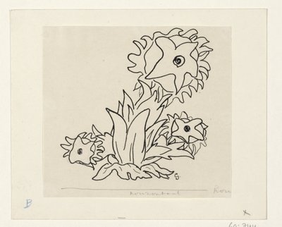 フラワーズ 作： Leo Gestel (signed by artist)