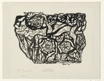 花の茂み 作： Leo Gestel (signed by artist)