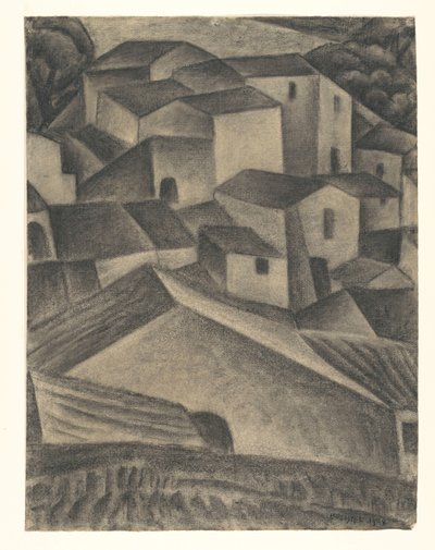 イタリアの村の家 作： Leo Gestel (signed by artist)