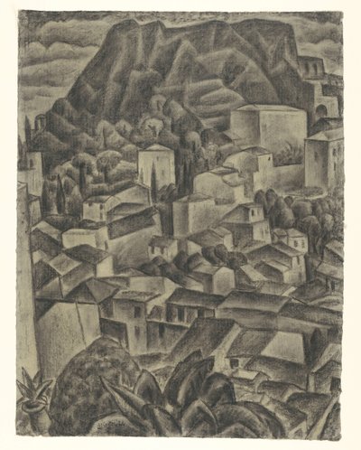 イタリアの山村 作： Leo Gestel (signed by artist)