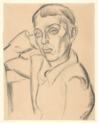 若い男は彼の手に頭を乗せる 作： Leo Gestel (signed by artist)