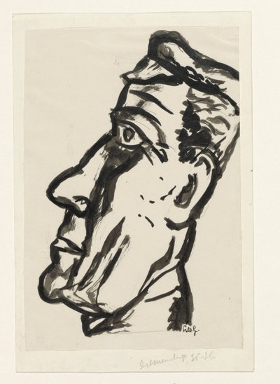 男の頭 作： Leo Gestel (signed by artist)