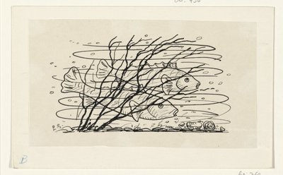 水の中の 2 匹の魚 作： Leo Gestel (signed by artist)