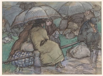 ローゼンダールのベルギーからの難民 (オブジェクトの元のタイトル) 作： Leo Gestel (signed by artist)