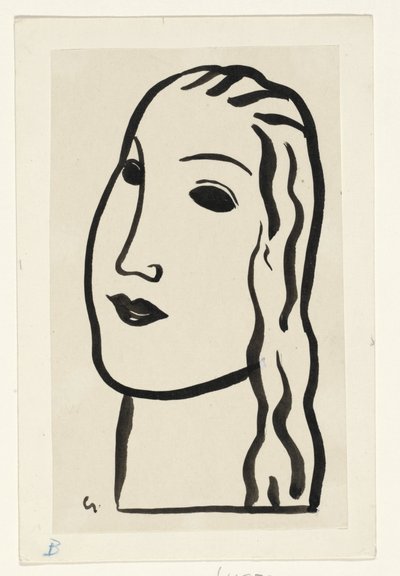 女性の頭 作： Leo Gestel (signed by artist)