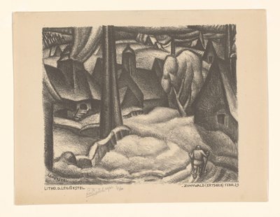 Zinnwald (Ertsgebergte) (オブジェクトの元のタイトル) 作： Leo Gestel (signed by artist)