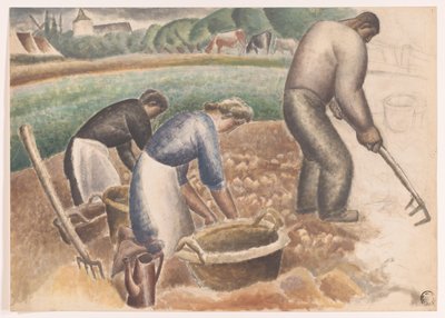 畑のジャガイモ収穫機 作： Leo Gestel