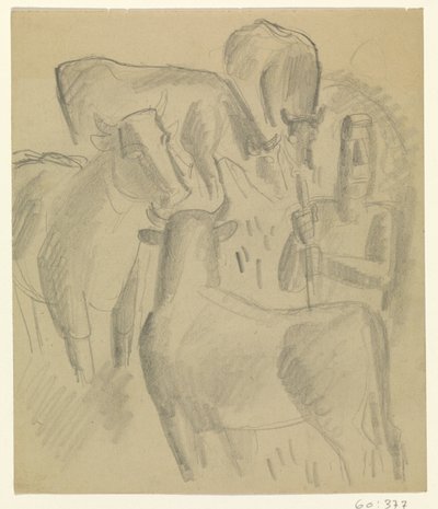 4 頭の牛を持つ農家 作： Leo Gestel